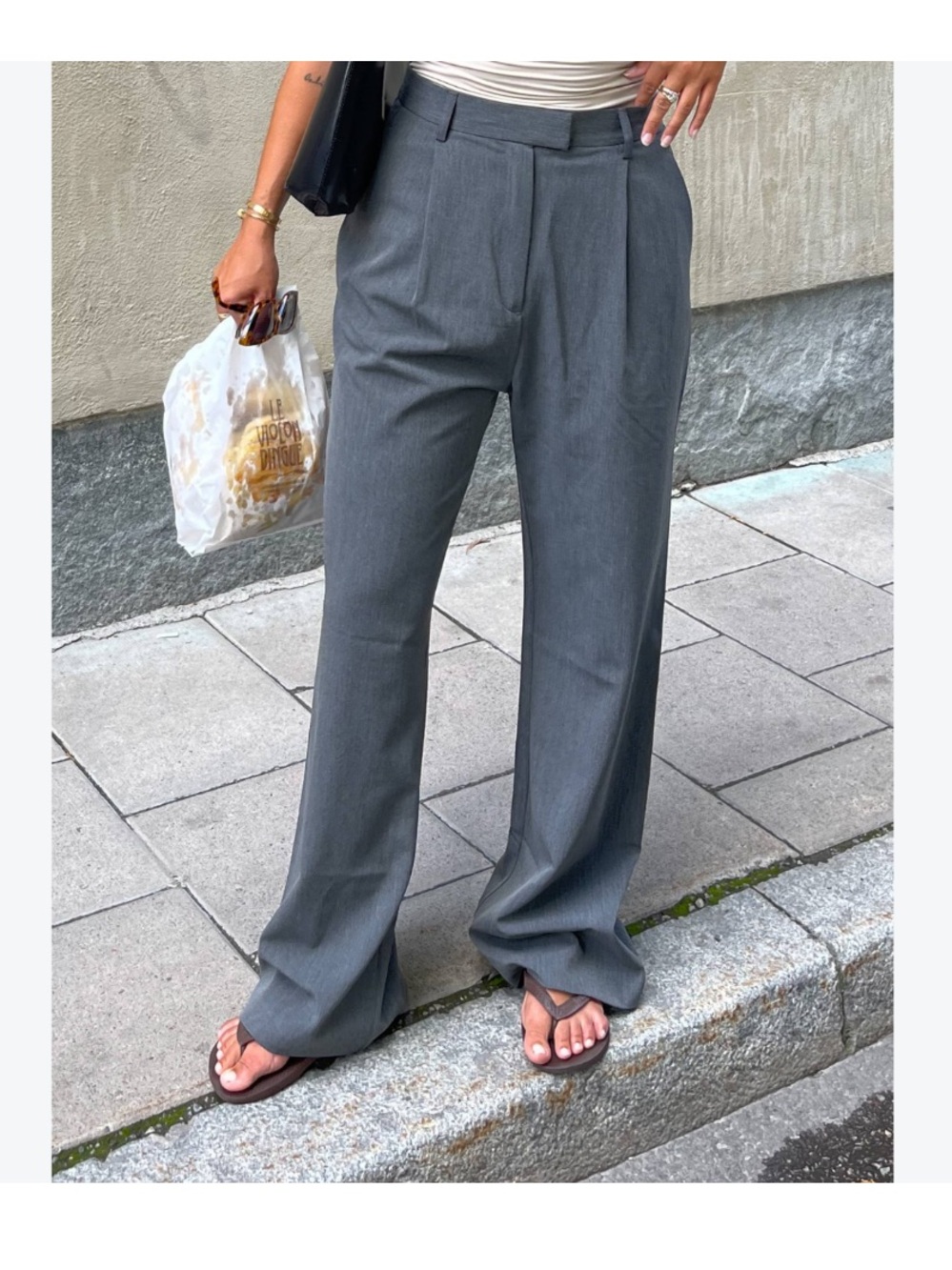 Djerf Avenue Favorite Pants Grey Sz Small